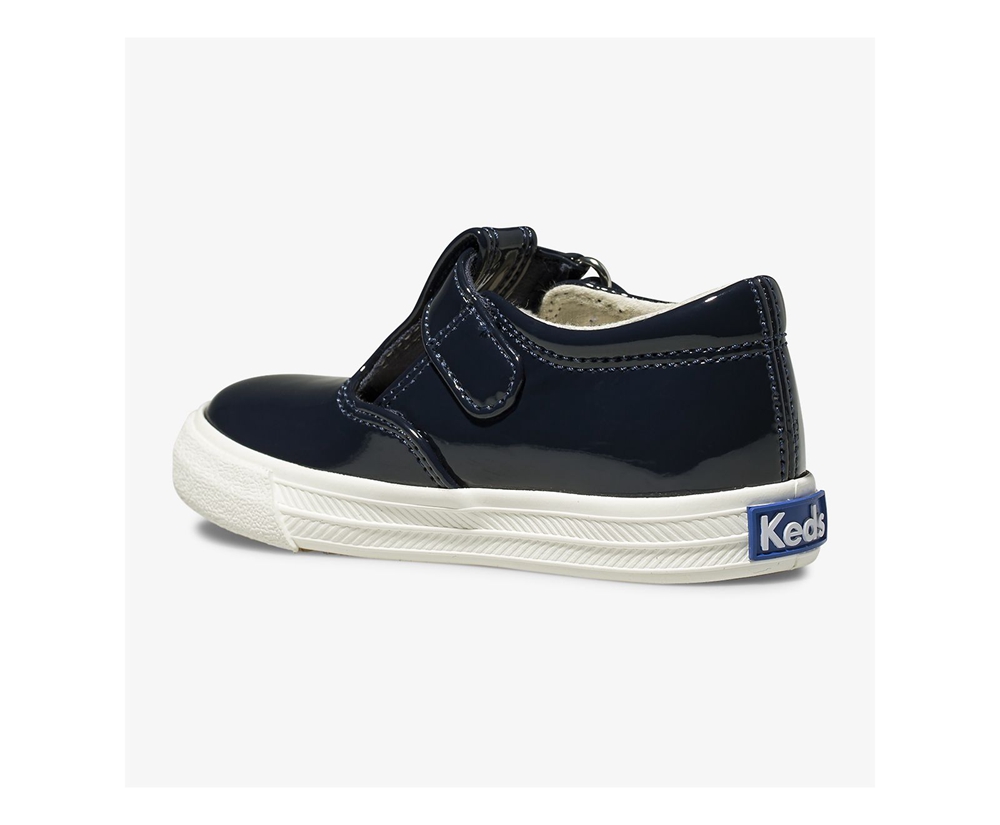 Keds Slip Ons Navy - Daphne Patent - Kids JUMBQP-146